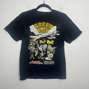 Green Day Dookie T Shirt Mens Black Graphic Print‎ Crew Neck Streetwear Casual S